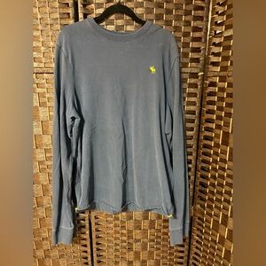 Abercrombie & Fitch Gold Label Men’s XXL Navy Long Sleeve Moose Logo